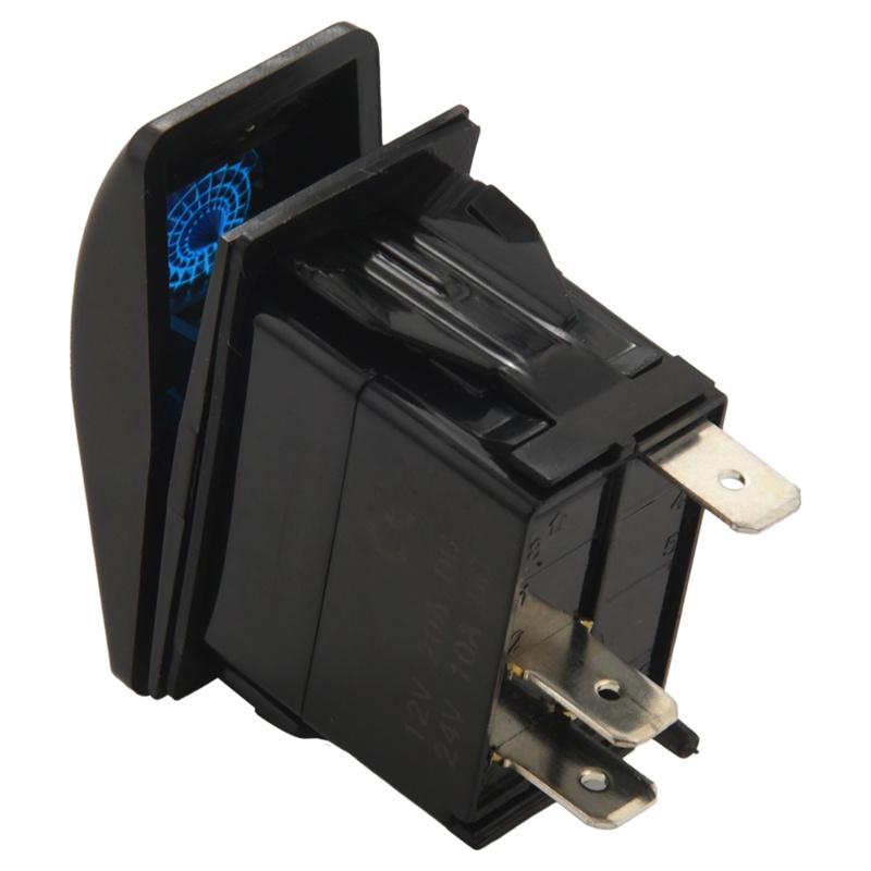 Công Tắc Bật / Tắt 12v 20 Đèn LED Xanh Dương SPST 3P Chống Nước Có Đèn