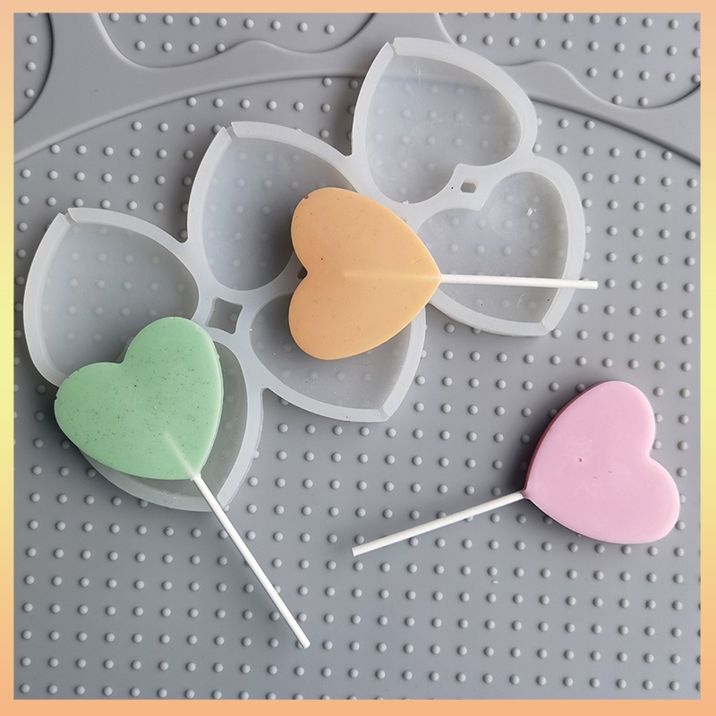 Khuôn Silicone Làm Kẹo Mút/Kẹo Mềm/Bánh Hình Tròn/Hoa/Ngôi Sao/Trái Tim