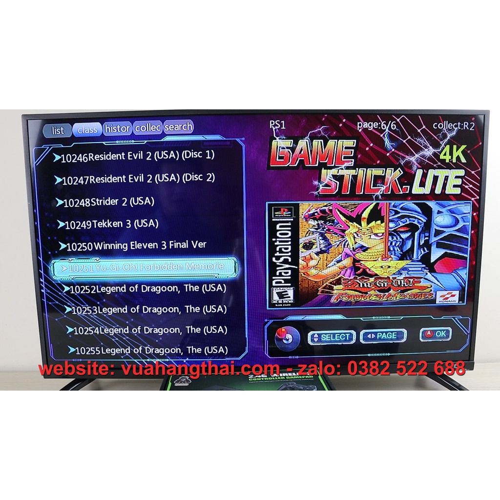 Thẻ nhớ dành cho máy chơi Game Stick 4K - 10.000 game + 20 game PS1 hay nhất! đấu trường thú, đua xe gà...