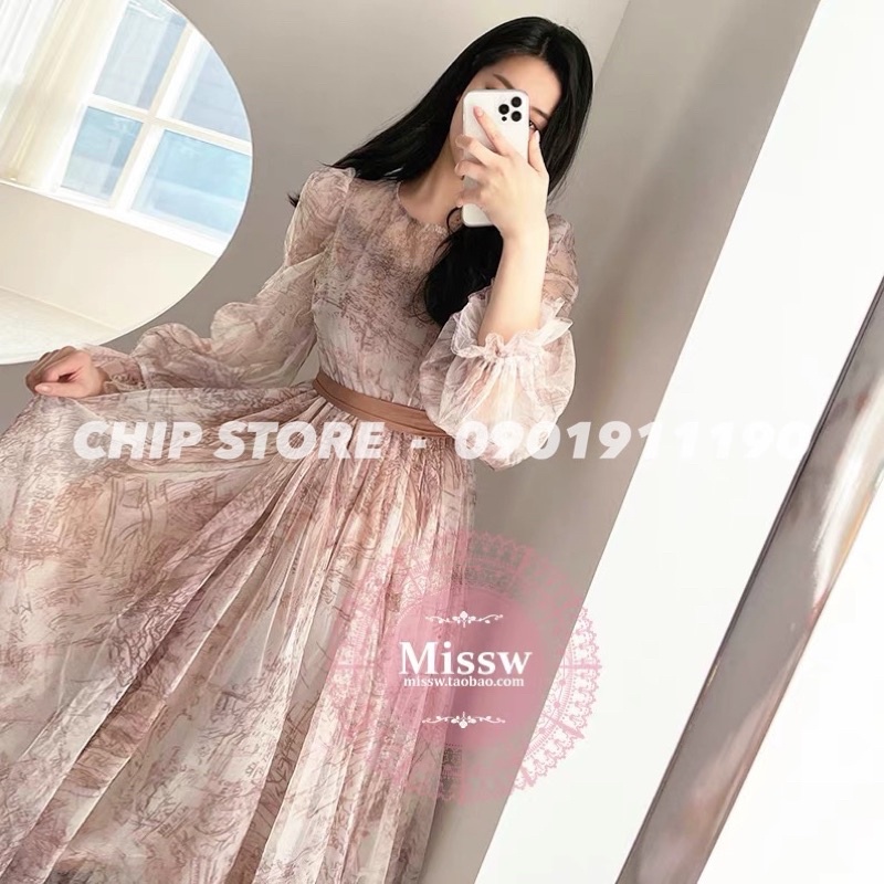 VÁY REN HOẠ TIẾT KOREA CAO CẤP TIỂU THƯ SANG CHẢNH