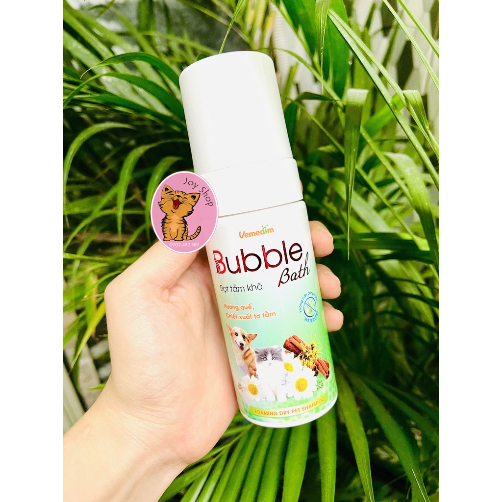 BỌT TẮM KHÔ BUBBLE CHO CÚN, MÈO