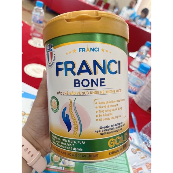 Tặng 1 lốc yến 15% - Sữa bột Franci Bone gold lon 800g