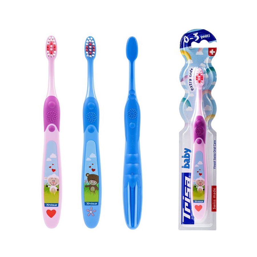 Bàn Chải Đánh Răng Trẻ Em Trisa Baby Dành Cho Bé 0 - 3 Tuổi Bảo Vệ Nướu Răng