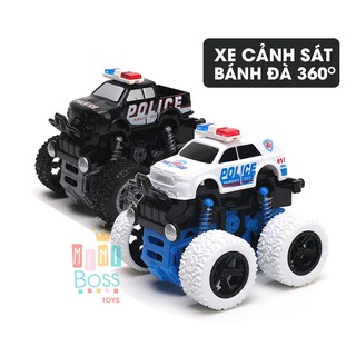 Xe ô tô đồ chơi quán tính bánh đà nhiều màu sắc, xe cảnh sát đồ chơi buggy xoay 360 độ cho bé / Xe cảnh sát