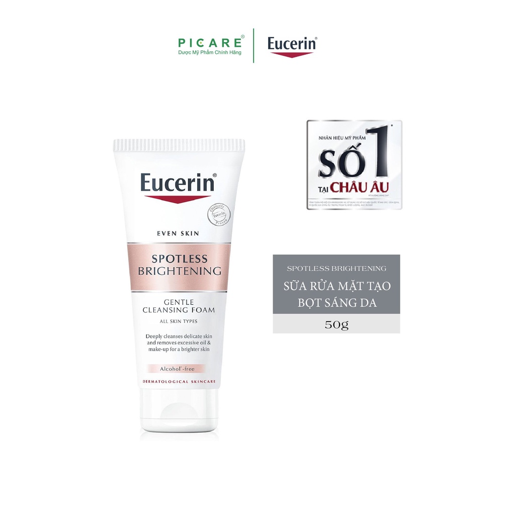 Sữa rửa mặt trắng da Eucerin Spotless Brightening Gentle Cleansing Foam 50g - 98359