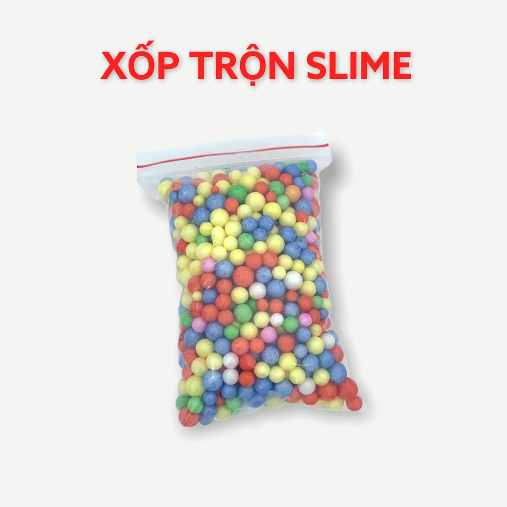 (Giảm Mạnh) Xốp hạt to trang trí slime và gói quà, Xốp làm slime trang trí gói quà siêu đẹp