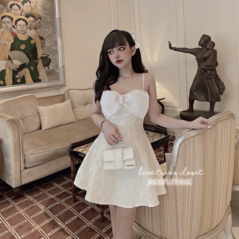 VÁY GẤM 2S NƠ [ KIEUTRANGCLOSET ]