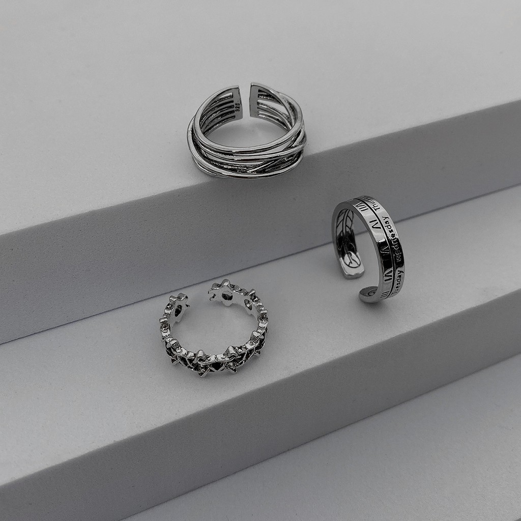 Nhẫn Trang Trí Hình Ngôi Sao / Số La Mã C107