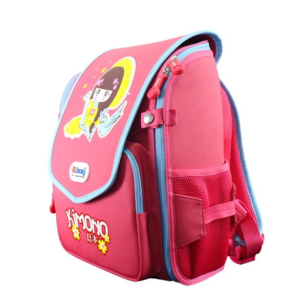 Balo Smartkids Chống Gù Japanese Style-Kimono B-12-111 Hồng, chống nước, dành cho học sinh cấp 1