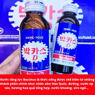 Nước tăng lực Hàn Quốc BACCHUS 1 thùng 10 chai 100ml