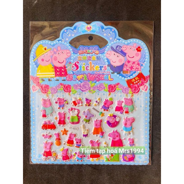 3 TỜ HÌNH DÁN - STICKER NỔI 3D LỒI HOẠT HÌNH CHO BÉ