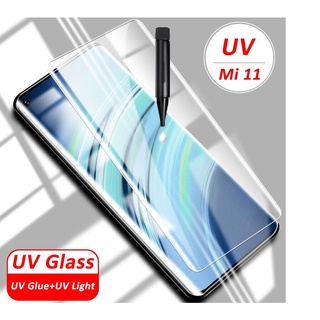 Kính cường lực UV cho Xiaomi Mi 11, Mi 11 Pro, Mi 11 Ultra Full keo nước UV trong suố