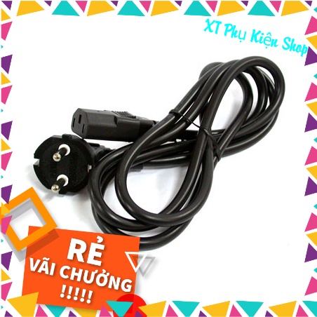 Dây nguồn 1m 2 chân đầu tròn dây to loại 1