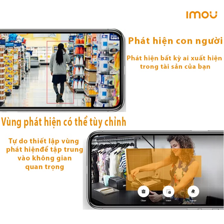 Camera Wifi Trong Nhà IMOU IPC-T22EP Hỗ Trợ Mic Thu Âm Thanh , Phát hiện con người, phát hiện chuyển động