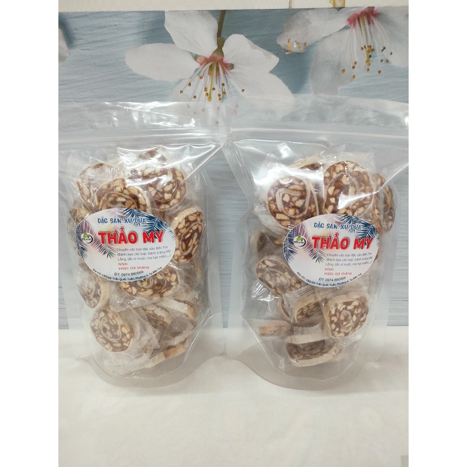 1kg Kẹo Chuối Cuộn Đậu Phộng Có Gừng - BÁNH LÁ MƠ SHOP