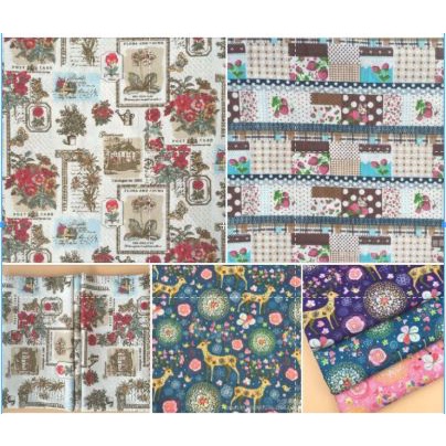 ⚡Sẵn nhiều mẫu⚡ Vải canvas họa tiết vintage, retro, kẻ caro, làm phông nền, DIY, may thảm, may túi