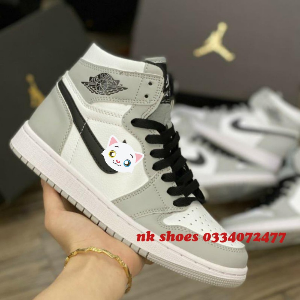 [Full Box Bill] Giầy thể thao jo++dan xám cao vạch đen | BigBuy360 - bigbuy360.vn