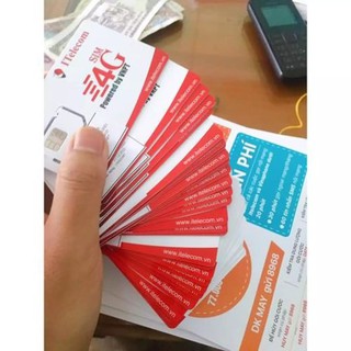 Sim Itelecom (sử dụng sóng vinaphone ) miễn phí 90GB chỉ với 77k/1 tháng