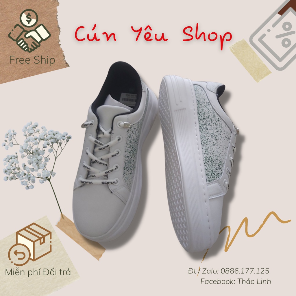 [SOFIA CHÍNH HÃNG] Giày Bata 5P Sofia xanh lá cây G12