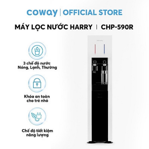 Máy lọc nước tích hợp nóng lạnh Coway CHP-590R (HARRY) - hãng chính hãng