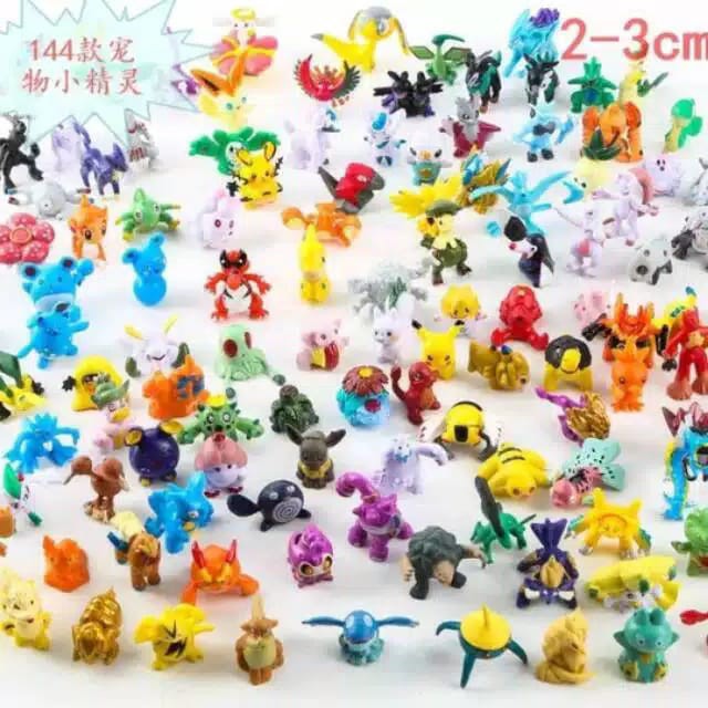 Set 144 Mô Hình Đồ Chơi Nhân Vật Pokemon Pikachu Bằng Nhựa Pvc