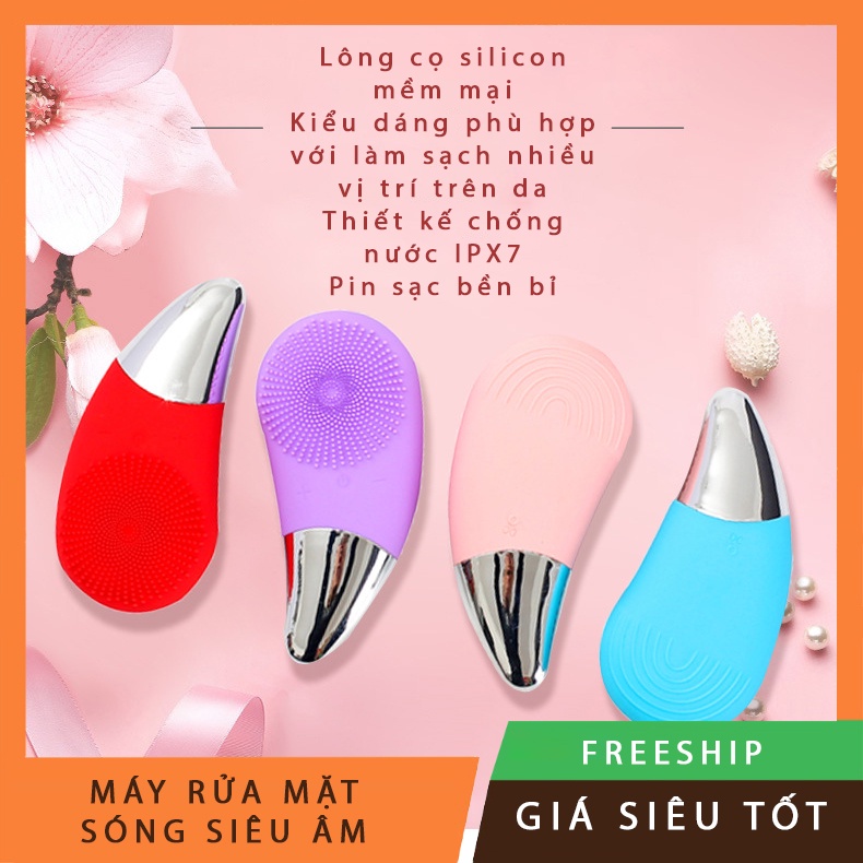 [Chính hãng SONIC - BH 36 tháng] MÁY RỬA MẶT sóng siêu âm nâng cơ, chống lão hóa làm sạch da, xe khít lỗ chân lông #