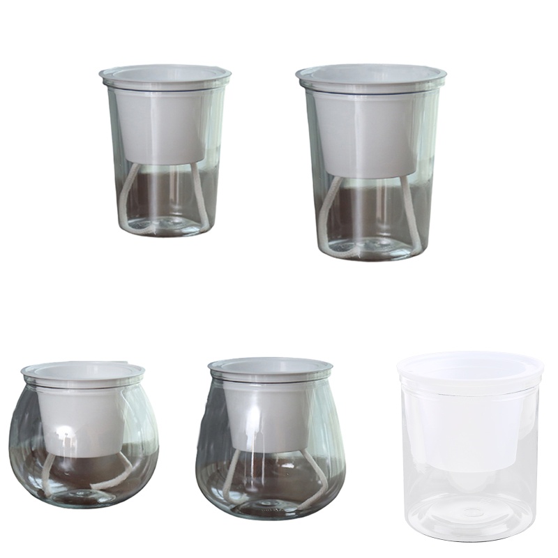 Chậu hoa bằng nhựa trong suốt tự tưới nước tiện dụng