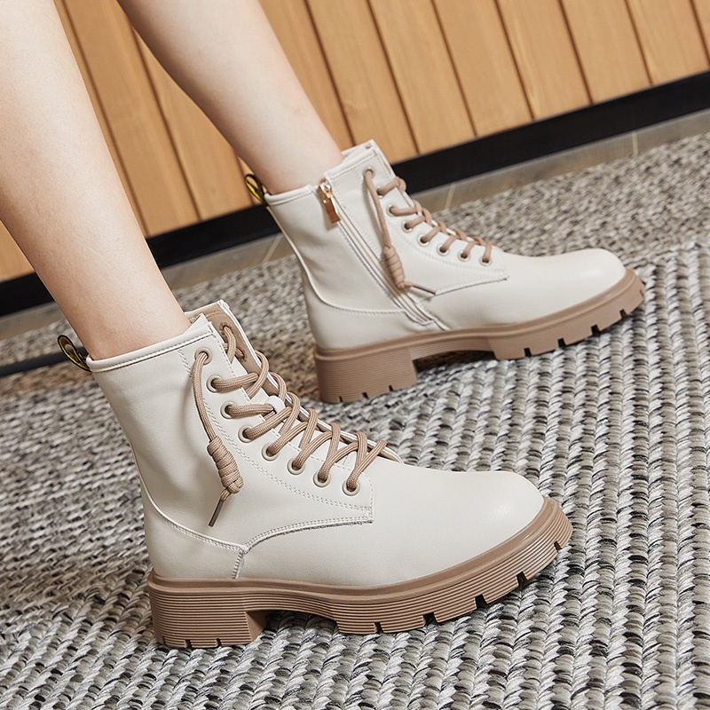 Martin boots new boots platform giày nữ phong cách anh phong cách ins mùa thu và mùa đông phiên bản hàn quốc giày da