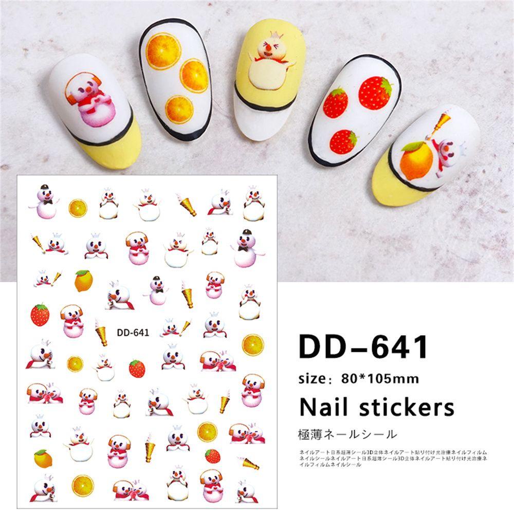 OCEANMAP Miếng Dán Trang Trí Móng Tay Hình Chuột Mickey Hoạt Hình Dễ Thương