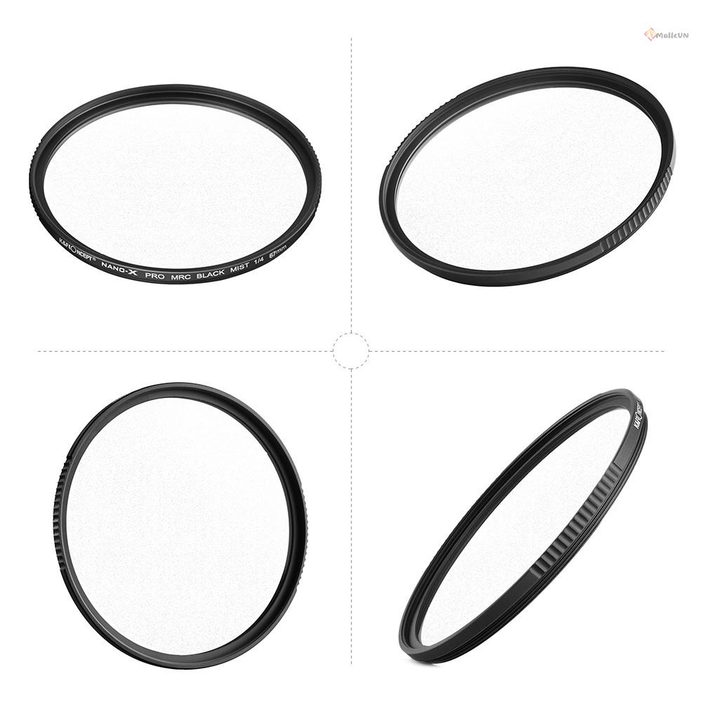 Bộ lọc lấy nét mềm K&F CONCEPT 67mm 1/4 sương mù đen chống nước chống trầy cho ống kính máy ảnh DSLR