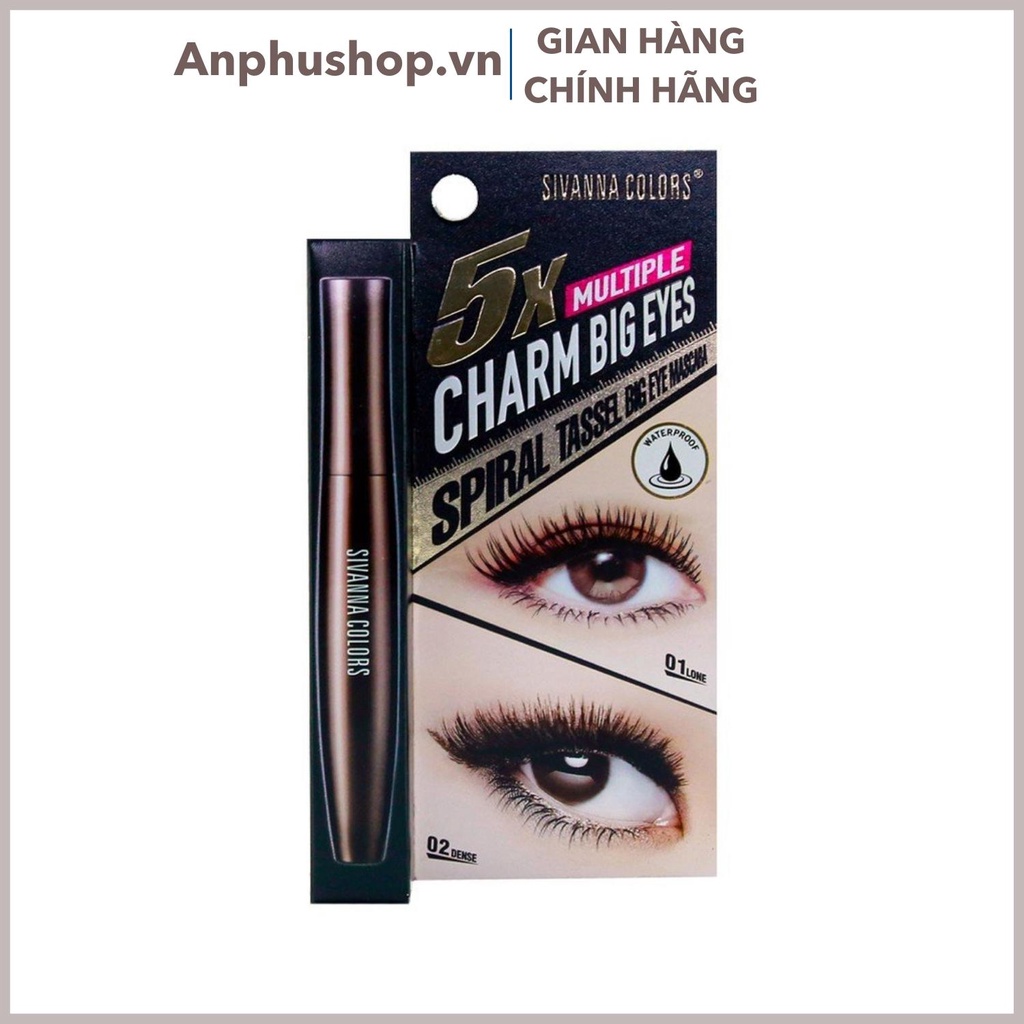 (Hàng chính hãng) Mascara Sivanna 5X Multiple Charm Big Eyes dày mi, dài mi Thái Lan