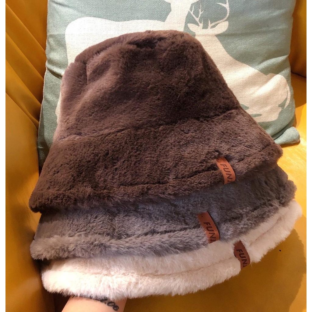 PVN50713 Mũ bucket lông giả nhiều màu sắc thời trang mùa đông mới cho nữ Giá Rẻ