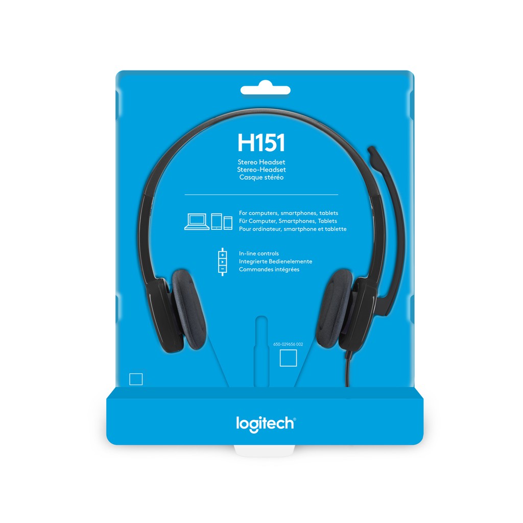 Tai nghe đa thiết bị Logitech H151 (Hàng chính hãng) có nút điều khiển trên dây | Shopee Việt Nam