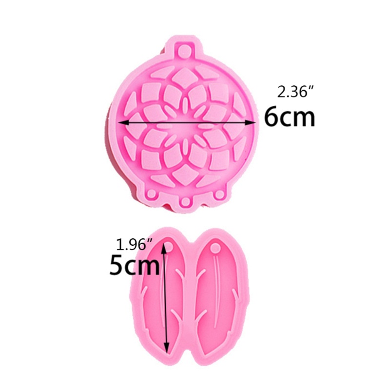 Set 5 Khuôn Silicone Làm Móc Khóa Hình Dreamcatcher