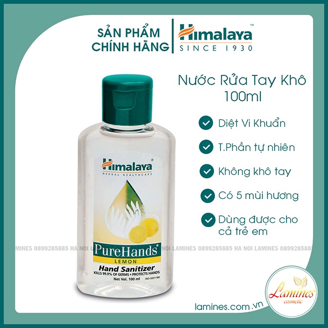 Nước rửa tay khô Himalaya 100ml