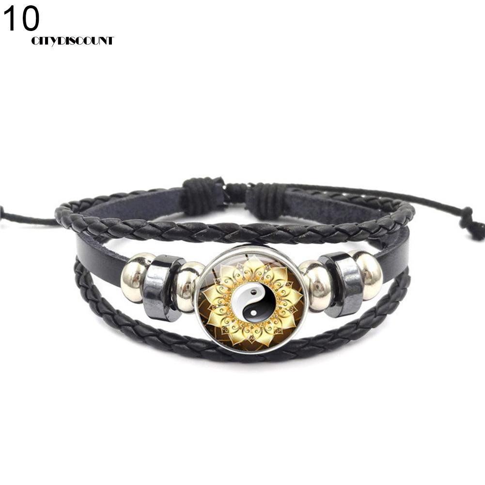 Vòng tay da nhiều sợi phong cách vintage cho nam và nữ | BigBuy360 - bigbuy360.vn