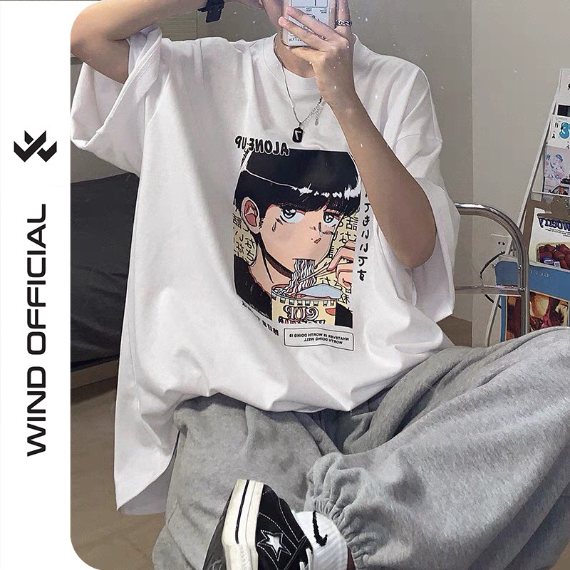 Áo thun tay lỡ WIND phông unisex form rộng Boy Mỳ nam nữ ulzzang oversize