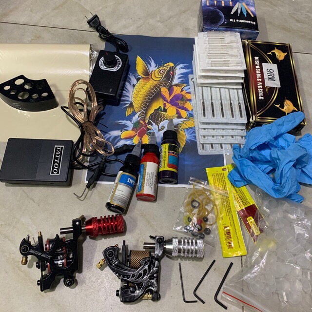 Bộ kít 2 máy xăm học viên cao cấp(hàng có sẵn)