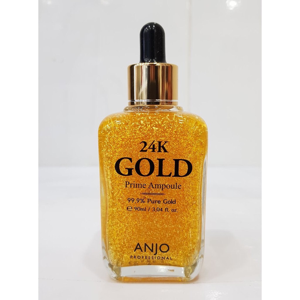 Tinh chất dưỡng da chống lão hóa vàng Anjo 24K Gold Prime Ampoule 90ml - 99,9% VÀNG 24K NGUYÊN CHẤT