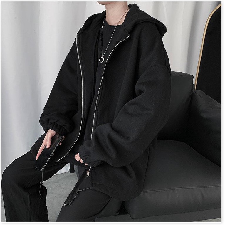 Áo khoác nam dây kéo chất nỉ from rộng đẹp