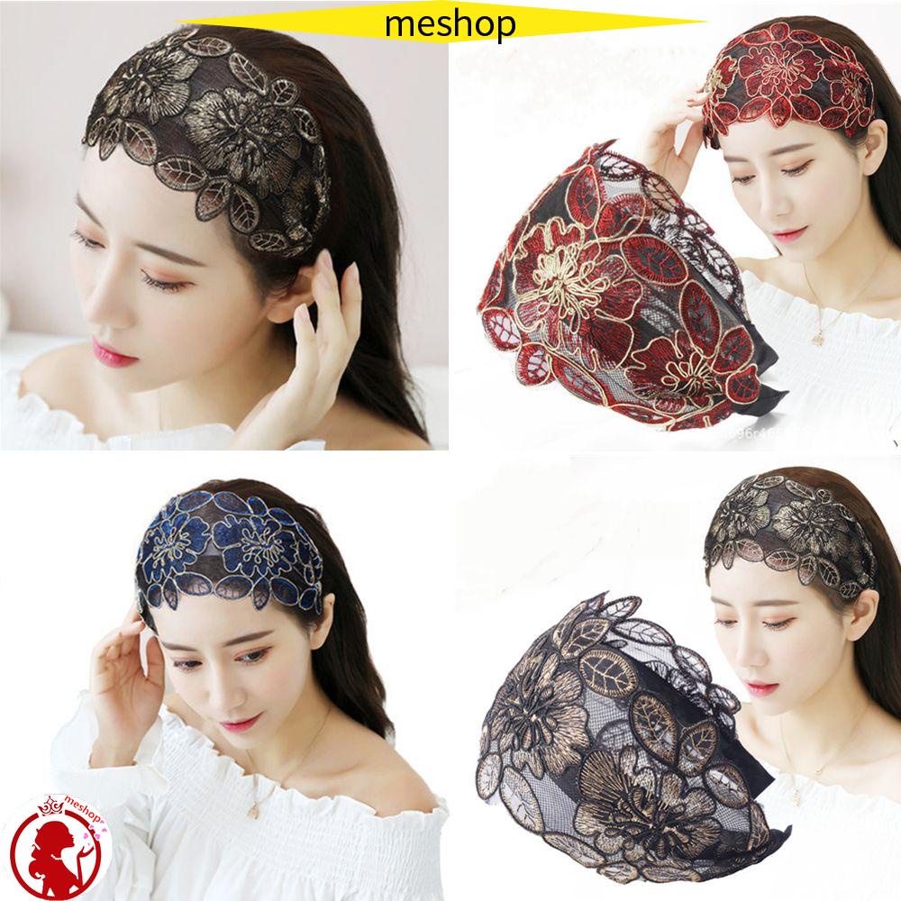 Băng Đô Ren Thêu Hoa Phong Cách Vintage Thời Trang