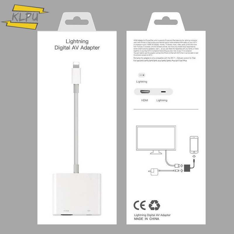 Dây Cáp Chuyển Đổi Cổng Lightning Sang Hdmi Cho Apple Iphone X 8 7 6 Plus Ipad