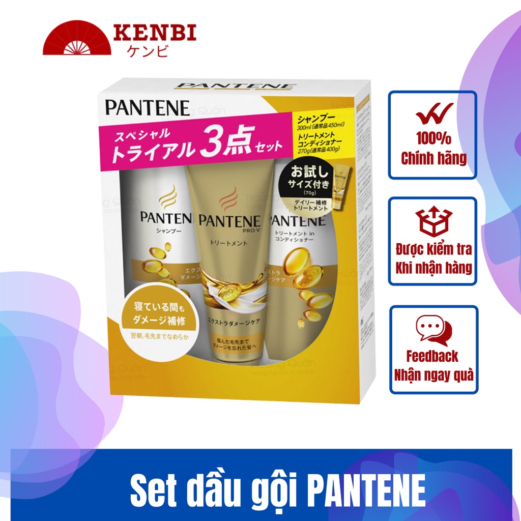 Set 3 dầu gội PANTENE Nhật Bản