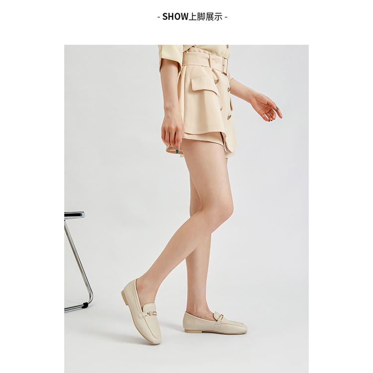 Giày bệt Dusto chính hãng, mũi tròn, da mềm không sợ đau chân