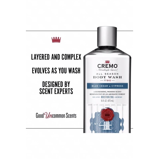 👉1- Sửa tắm men Cremo All Season Body -Mỹ