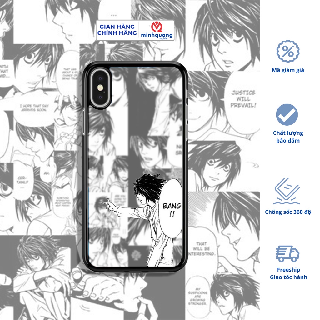 Ốp lưng iP chống sốc toàn diện ảnh L Lawliet, Death Note, giúp chống sốc và chống trầy xước máy hoàn hảo