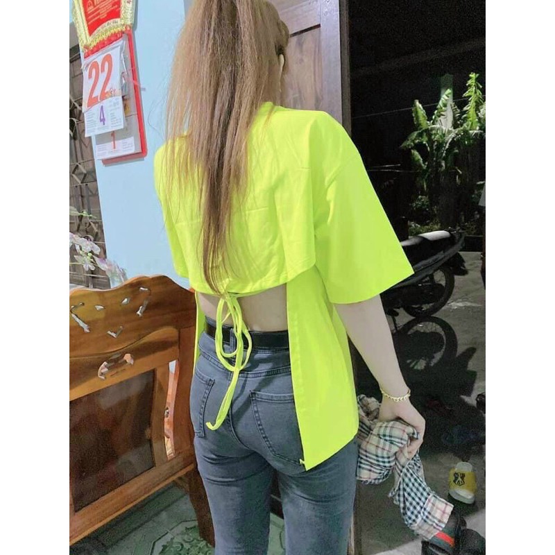 Áo thun tshirt buộc dây sau lưng