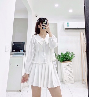 Croptop ly trắng / đen