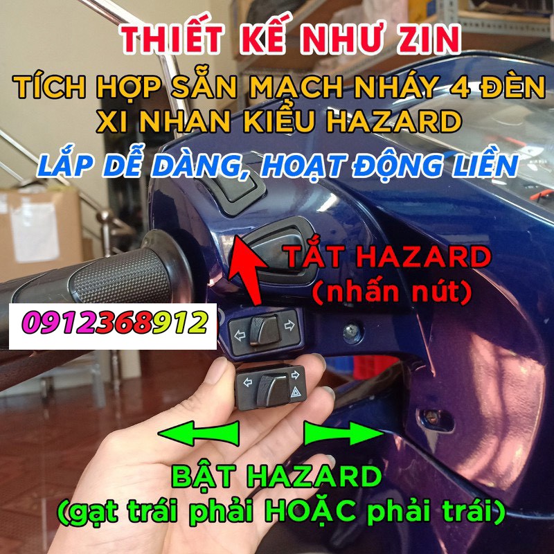 Công tắc xi nhan tích hợp hazard , cục chớp , ting tong , công  tắc pasing sh