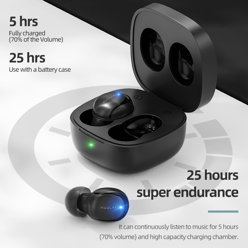 Tai Nghe KUULAA KL-YP10 TWS Bluetooth 5.0 Không Dây Headset Stereo Cảm Ứng Giảm Tiếng Ồn Chơi Game Cho Iphone 13 Android